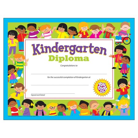 Trend Enterprises Kindergarten Diploma, PK180, Recommended Grade: Grade K T17005